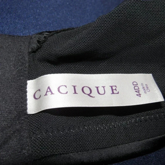 CACIQUE Full Coverage Underwire Black Bra Size 44DD - Picture 5 of 5